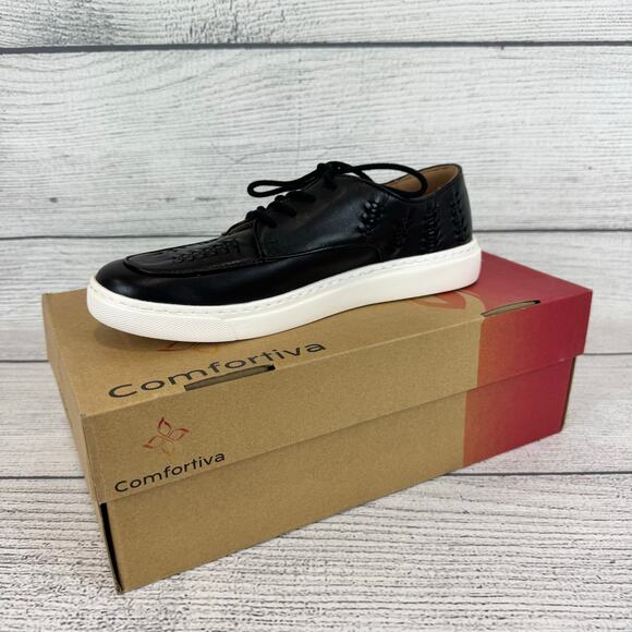 Comfortiva Women's Black Thayer Braided Apron Toe Slip On Sneakers Size 9.5 Wide - Picture 1 of 12